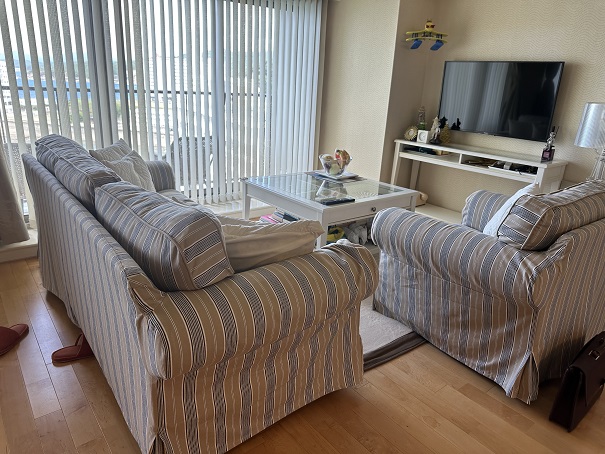 ソファーも外国製です。